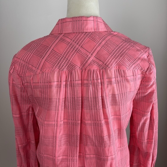 Trina Turk womens Aisling Silk-Blend Mini Dress Long Sleeve Shirtdress Size S - Picture 9 of 14